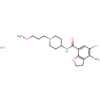179474-80-7 4-amino-5-chloro-N-[1-(3-methoxypropyl)piperidin-4-yl]-2,3-dihydro-1-benzofuran-7-carboxamide;hydrochloride chemical structure