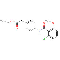 1198420-31-3 ethyl 2-[4-[(2-chloro-6-methoxybenzoyl)amino]phenyl]acetate chemical structure