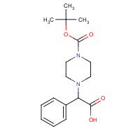 347186-49-6 2-[4-[(2-methylpropan-2-yl)oxycarbonyl]piperazin-1-yl]-2-phenylacetic acid chemical structure