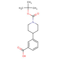 828243-30-7 3-[1-[(2-methylpropan-2-yl)oxycarbonyl]piperidin-4-yl]benzoic acid chemical structure