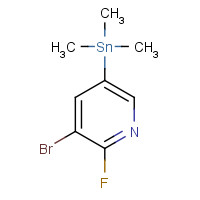 697300-74-6 (5-bromo-6-fluoropyridin-3-yl)-trimethylstannane chemical structure