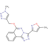 215874-86-5 5-methyl-3-[6-[(1-methyltriazol-4-yl)methoxy]-[1,2,4]triazolo[3,4-a]phthalazin-3-yl]-1,2-oxazole chemical structure