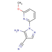 650637-92-6 5-amino-1-(6-methoxypyridin-2-yl)pyrazole-4-carbonitrile chemical structure