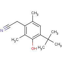 55699-10-0 2-(4-tert-butyl-3-hydroxy-2,6-dimethylphenyl)acetonitrile chemical structure