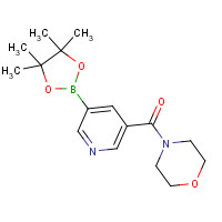 1073371-92-2 morpholin-4-yl-[5-(4,4,5,5-tetramethyl-1,3,2-dioxaborolan-2-yl)pyridin-3-yl]methanone chemical structure