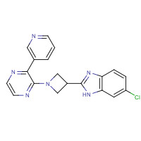 1350354-71-0 6-chloro-2-[1-(3-pyridin-3-ylpyrazin-2-yl)azetidin-3-yl]-1H-benzimidazole chemical structure