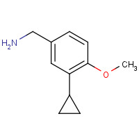 1112851-35-0 (3-cyclopropyl-4-methoxyphenyl)methanamine chemical structure