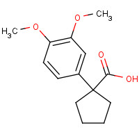 43129-41-5 1-(3,4-dimethoxyphenyl)cyclopentane-1-carboxylic acid chemical structure