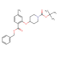 1443209-26-4 tert-butyl 4-(5-methyl-2-phenylmethoxycarbonylphenoxy)piperidine-1-carboxylate chemical structure