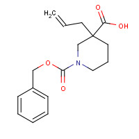 1363166-12-4 1-phenylmethoxycarbonyl-3-prop-2-enylpiperidine-3-carboxylic acid chemical structure