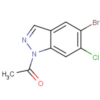 1312008-66-4 1-(5-bromo-6-chloroindazol-1-yl)ethanone chemical structure