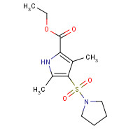 1021527-86-5 ethyl 3,5-dimethyl-4-pyrrolidin-1-ylsulfonyl-1H-pyrrole-2-carboxylate chemical structure