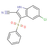 918142-80-0 3-(benzenesulfonyl)-5-chloro-1H-indole-2-carbonitrile chemical structure