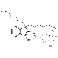 264925-45-3 2-(9,9-dihexylfluoren-2-yl)-4,4,5,5-tetramethyl-1,3,2-dioxaborolane chemical structure