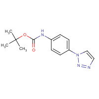 1266335-90-3 tert-butyl N-[4-(triazol-1-yl)phenyl]carbamate chemical structure
