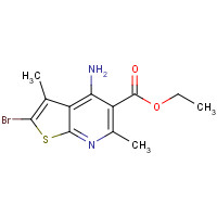 1312594-30-1 ethyl 4-amino-2-bromo-3,6-dimethylthieno[2,3-b]pyridine-5-carboxylate chemical structure