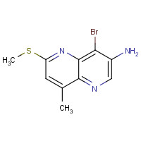 1417551-79-1 4-bromo-8-methyl-6-methylsulfanyl-1,5-naphthyridin-3-amine chemical structure