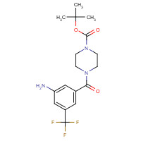 442846-62-0 tert-butyl 4-[3-amino-5-(trifluoromethyl)benzoyl]piperazine-1-carboxylate chemical structure