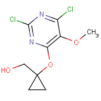 1572048-46-4 [1-(2,6-dichloro-5-methoxypyrimidin-4-yl)oxycyclopropyl]methanol chemical structure