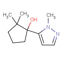 1450598-28-3 2,2-dimethyl-1-(2-methylpyrazol-3-yl)cyclopentan-1-ol chemical structure
