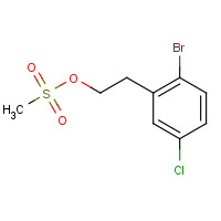 1611444-67-7 2-(2-bromo-5-chlorophenyl)ethyl methanesulfonate chemical structure