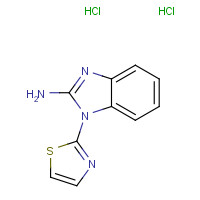 19918-31-1 1-(1,3-thiazol-2-yl)benzimidazol-2-amine;dihydrochloride chemical structure