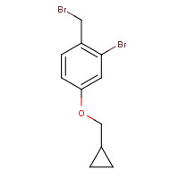 1393469-76-5 2-bromo-1-(bromomethyl)-4-(cyclopropylmethoxy)benzene chemical structure