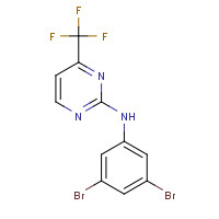 1312535-08-2 N-(3,5-dibromophenyl)-4-(trifluoromethyl)pyrimidin-2-amine chemical structure