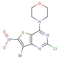 1339925-34-6 4-(7-bromo-2-chloro-6-nitrothieno[3,2-d]pyrimidin-4-yl)morpholine chemical structure