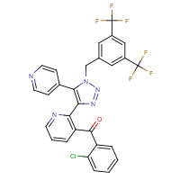 622370-35-8 [2-[1-[[3,5-bis(trifluoromethyl)phenyl]methyl]-5-pyridin-4-yltriazol-4-yl]pyridin-3-yl]-(2-chlorophenyl)methanone chemical structure