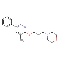 25905-75-3 4-[3-(4-methyl-6-phenylpyridazin-3-yl)oxypropyl]morpholine chemical structure