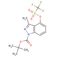 848678-70-6 tert-butyl 3-methyl-4-(trifluoromethylsulfonyloxy)indazole-1-carboxylate chemical structure