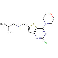 1235450-64-2 N-[(2-chloro-4-morpholin-4-ylthieno[3,2-d]pyrimidin-6-yl)methyl]-2-methylpropan-1-amine chemical structure