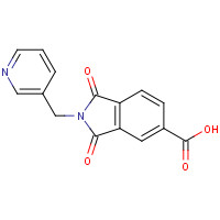 348125-25-7 1,3-dioxo-2-(pyridin-3-ylmethyl)isoindole-5-carboxylic acid chemical structure