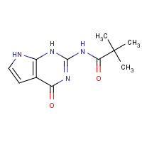 137281-08-4 2,2-dimethyl-N-(4-oxo-1,7-dihydropyrrolo[2,3-d]pyrimidin-2-yl)propanamide chemical structure