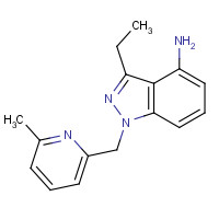 1313409-18-5 3-ethyl-1-[(6-methylpyridin-2-yl)methyl]indazol-4-amine chemical structure