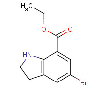 1065181-56-7 ethyl 5-bromo-2,3-dihydro-1H-indole-7-carboxylate chemical structure