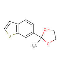96803-39-3 2-(1-benzothiophen-6-yl)-2-methyl-1,3-dioxolane chemical structure