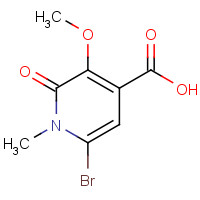 1429204-41-0 6-bromo-3-methoxy-1-methyl-2-oxopyridine-4-carboxylic acid chemical structure