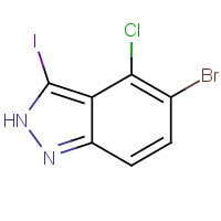 1082040-21-8 5-bromo-4-chloro-3-iodo-2H-indazole chemical structure