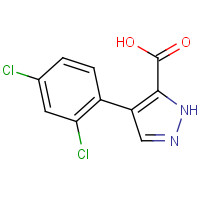 844443-85-2 4-(2,4-dichlorophenyl)-1H-pyrazole-5-carboxylic acid chemical structure