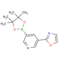 1201644-46-3 2-[5-(4,4,5,5-tetramethyl-1,3,2-dioxaborolan-2-yl)pyridin-3-yl]-1,3-oxazole chemical structure