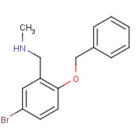 398151-41-2 1-(5-bromo-2-phenylmethoxyphenyl)-N-methylmethanamine chemical structure