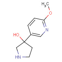 1225218-31-4 3-(6-methoxypyridin-3-yl)pyrrolidin-3-ol chemical structure
