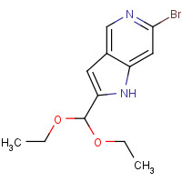 1400287-57-1 6-bromo-2-(diethoxymethyl)-1H-pyrrolo[3,2-c]pyridine chemical structure