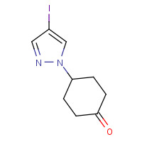 1227611-94-0 4-(4-iodopyrazol-1-yl)cyclohexan-1-one chemical structure