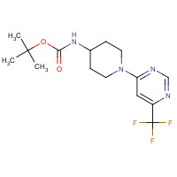 1329672-93-6 tert-butyl N-[1-[6-(trifluoromethyl)pyrimidin-4-yl]piperidin-4-yl]carbamate chemical structure