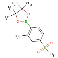 1011459-26-9 4,4,5,5-tetramethyl-2-(2-methyl-4-methylsulfonylphenyl)-1,3,2-dioxaborolane chemical structure