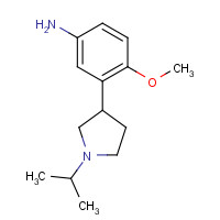 648901-33-1 4-methoxy-3-(1-propan-2-ylpyrrolidin-3-yl)aniline chemical structure