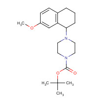 128226-45-9 tert-butyl 4-(7-methoxy-1,2,3,4-tetrahydronaphthalen-1-yl)piperazine-1-carboxylate chemical structure